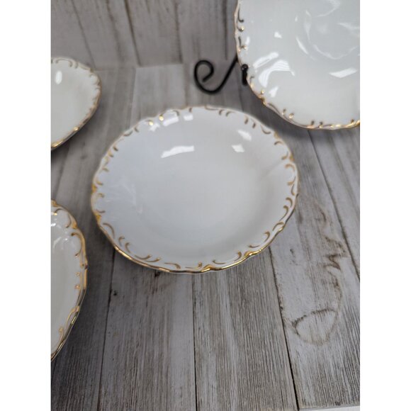 Vintage BOHEMIAN Fine China Set of 4 Dessert Bowls Czechoslovakia BOH53 - Picture 4 of 7